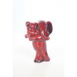 Doulton pilot figure flambe elephant & baby. (Extr