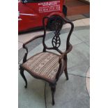 Elegant Victorian bedroom chair