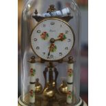 Prescott anniversary clock with glass dome