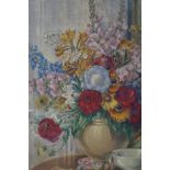 Floral oil on canvas by Harry Nixon Doulton artist