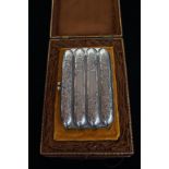 Silver cigar case boxed