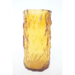 Whitefriars style amber glass vase Height 20 cm