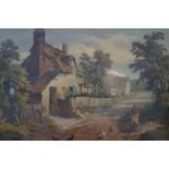 Framed oil on canvas W.P Cartwright near Milcote S