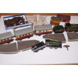 Hornby clock work train set with 2 engines both wo