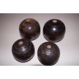 Set of vintage boules inscribed P Bordmen Norman s
