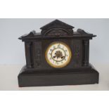 Belgium slate mantle clock 39 cm wide