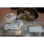 6 Boxes of British & world coins Weight 8kg