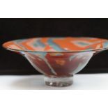 Art glass fruit bowl leona sly glass