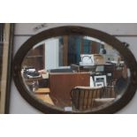 Arts & crafts copper bevelled mirror