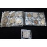 Album of 60 coins & 1935 rocking horse crown