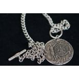 Silver clan Graham medal 1906 & chain