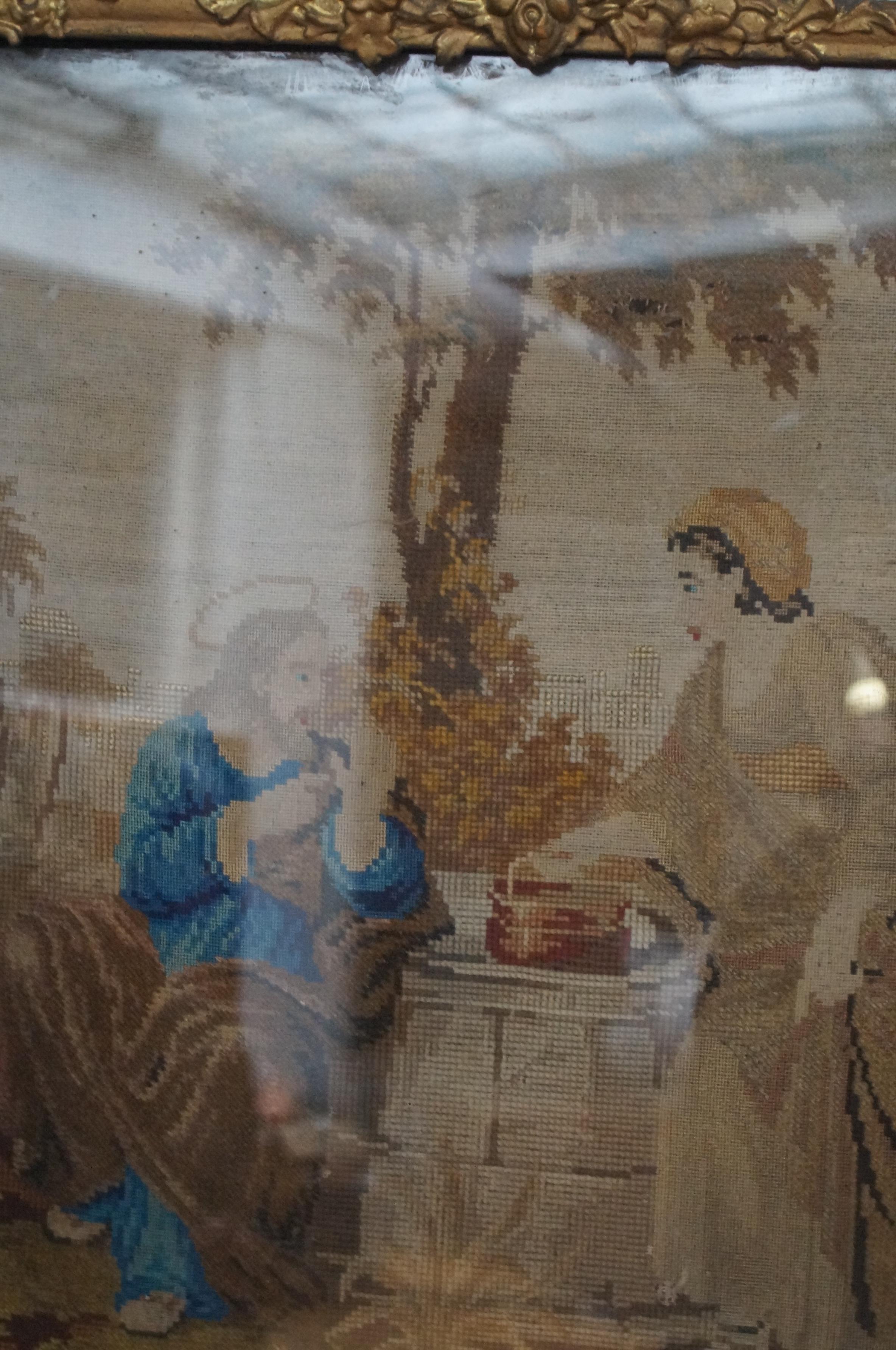 Early Victorian tapestry biblical scene