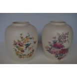 2 Poole pottery floral vases