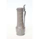 Arts & crafts pewter lidded jug Height 29 cm