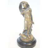 Early 20th century well cast bronze Total height 2