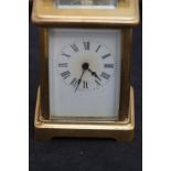 Good quality brass carriage clock, inscribed Y.A.B