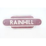 Rainhill metal sign 38 cm wide