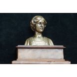 Very well modelled bronze on wooden plinth. Total