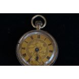 9ct Gold ladies fob watch