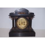 Victorian mantle clock with wooden case, currently