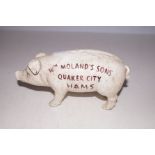 Cast iron butchers pig money box