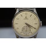 1951 Gents Omega wristwatch sub second dial at 6 o