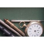 Collection of propelling pencils, Victorian perfume bottle & Victorian Multi pocket watch key wind