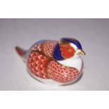 Royal crown derby pheasant gold stopper 18 cm wide