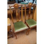 Pair of chairs with inlaid shell decoration