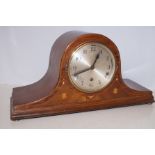 Napoleon hat mantle clock inlaid with marquetry