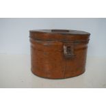 Victorian tin top hat box