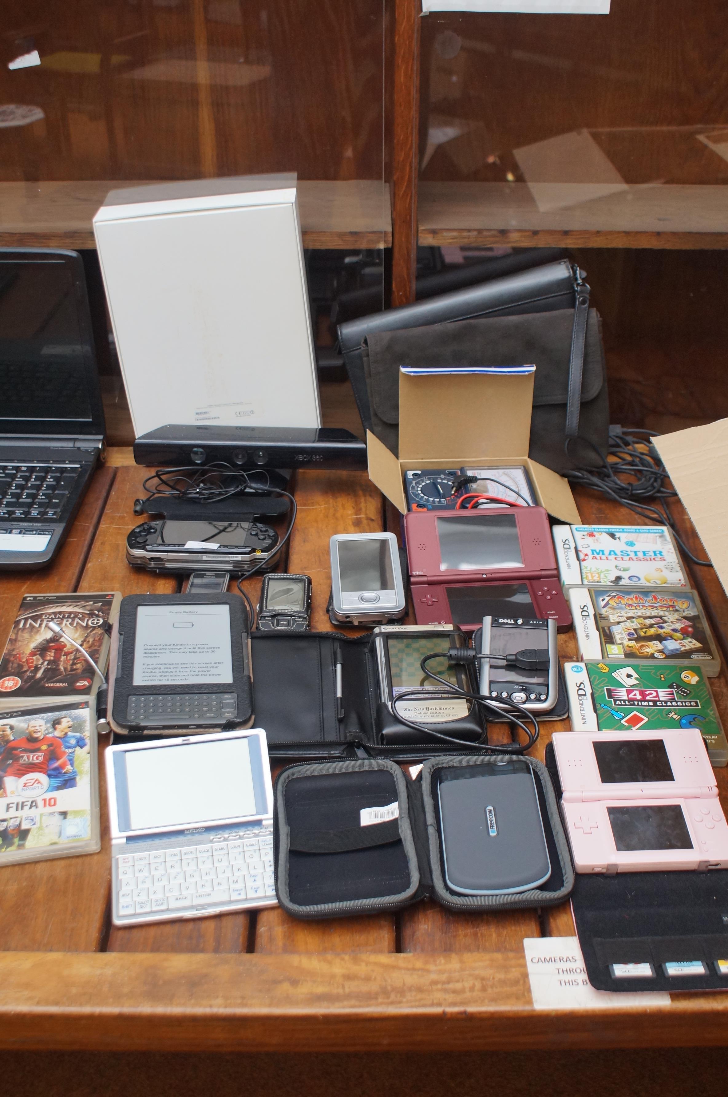 Large collection of electronics to include a PSP,