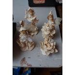 4 Collectable resin figures