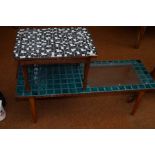 2 Retro tile topped coffee tables