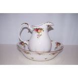 Royal Albert old country rose jug & bowl