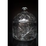 Very heavy cut crystal lidded bowl Height 30 cm