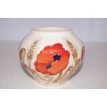 Moorcroft harvest poppy vase Height 11 cm