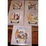 5 Saxony 1980's boxed cabinet plates
