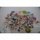 Over 100 collectable pin badges