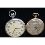 Military Cyma pocket watch together with a gold pl