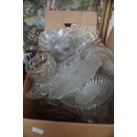 Large box of glass ware