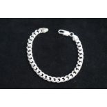 Silver curb bracelet