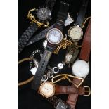 Collection of wristwatches with some costume jewel