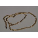 9ct Dual coloured Figaro necklace Length 22 inches