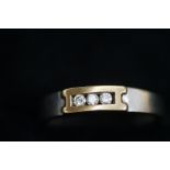 9ct Gold 3 diamond ring