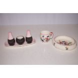 Carlton ware cruet set together with vintage noddy