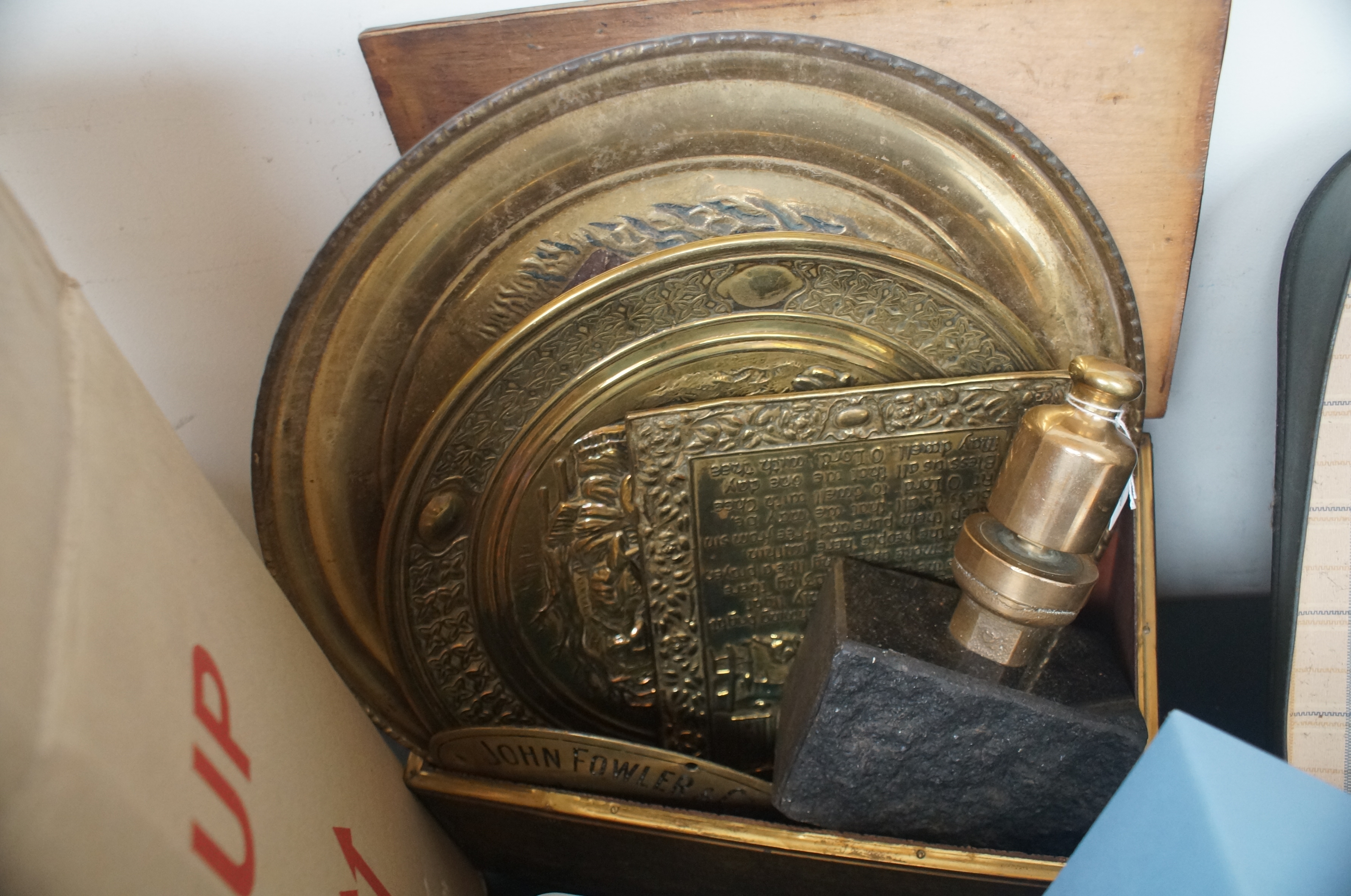 Box of brass ware