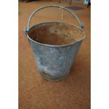 Vintage oversize galvanised bucket Height 36 cm