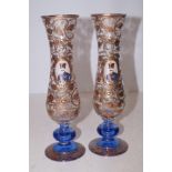 Pair of art glass vases