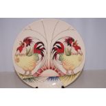 Moorcroft good morning roosters plate Diameter 30